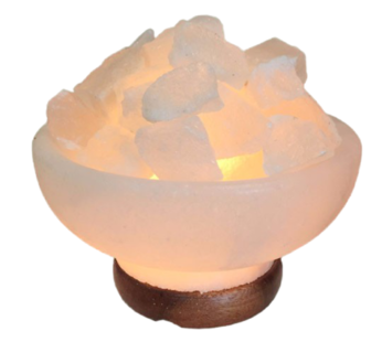 Himalayan Fire Bowl Salt Lamp | White