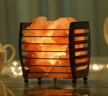 Iron Basket Salt Lamp (D Design)