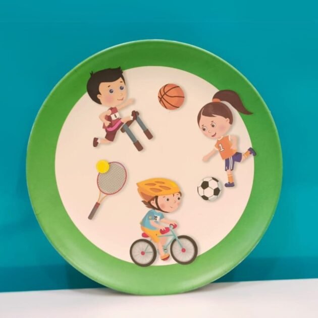 kids Green Plate for Food