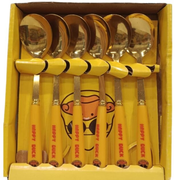 set of 6 golden spoon for routine use Traditional style