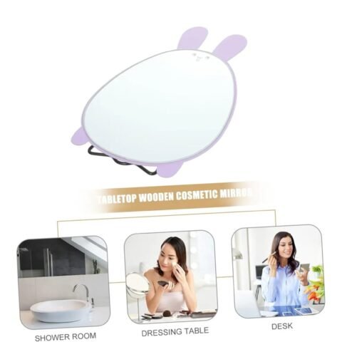 Cute Room Decor Aesthetic Mirror Led Makeup mirror Folding Design
