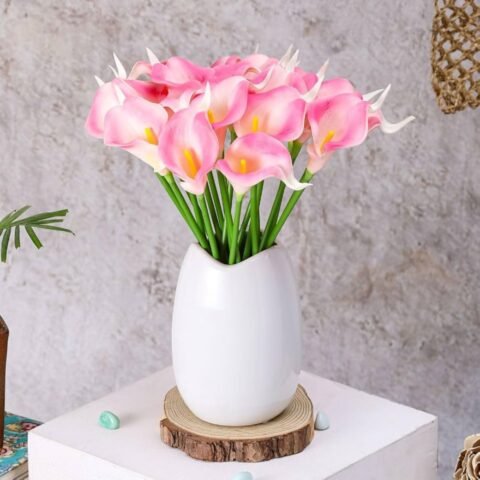5 pc Artificial Lily stick Flowers for Home decoration زهور زنبق صناعية لتزيين المنزل