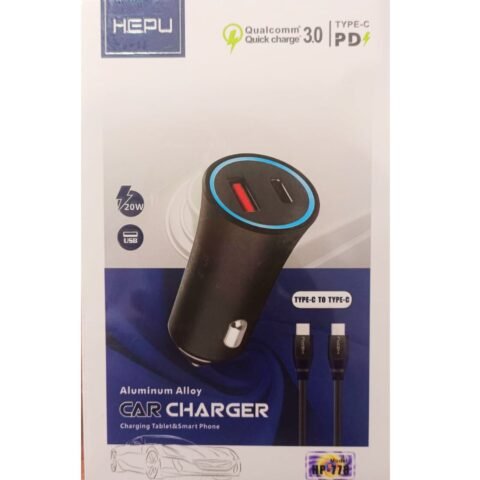 Aluminum Aly Car Charger 20W USB and Type C
