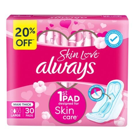 Always Skin Love Maxi Thick Large Pads Value Pack 30pcs